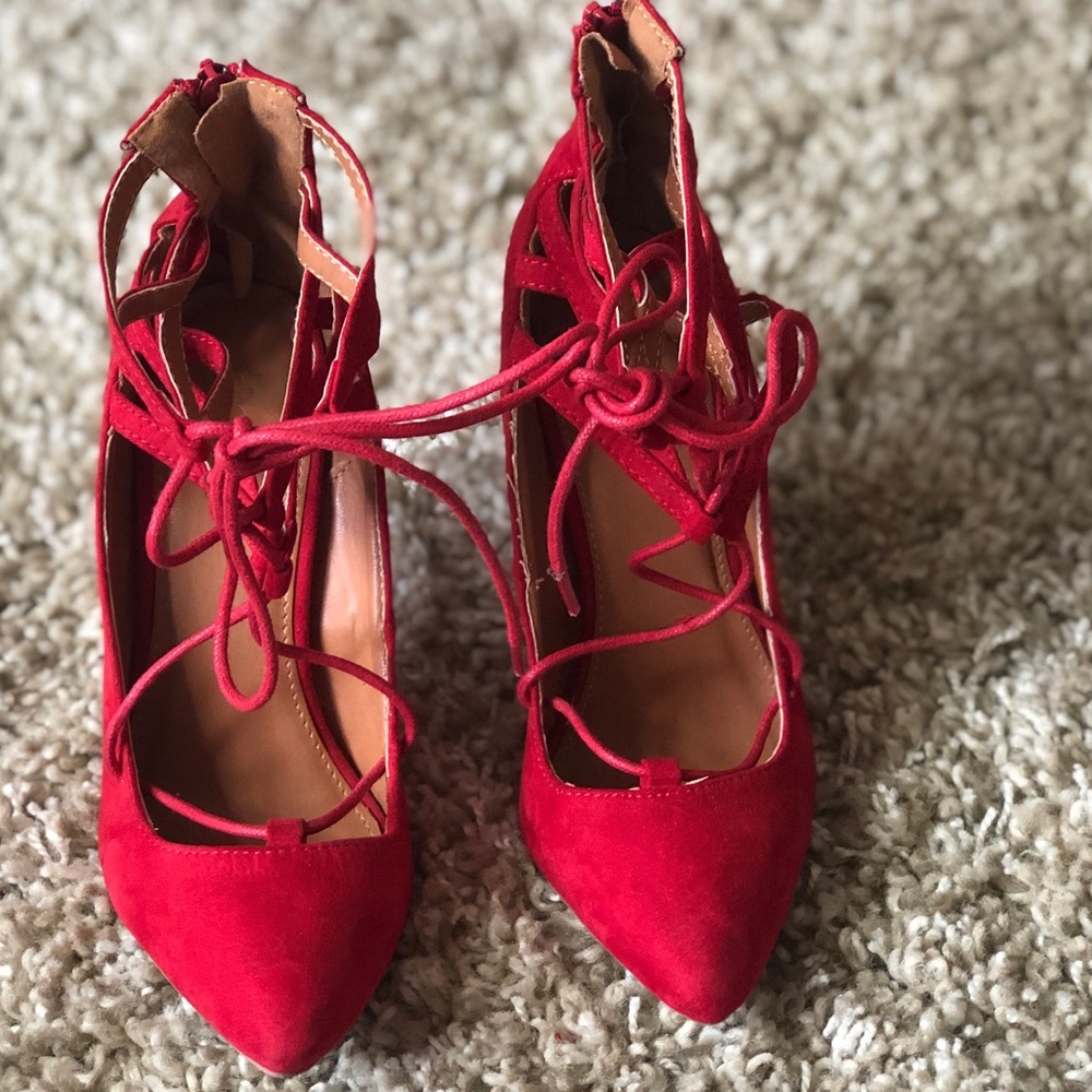 Red Stella heels